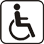 Grafik: Piktogramm,Symbol eines Rollstuhlfahrers in einem rundeckigen Quadrat